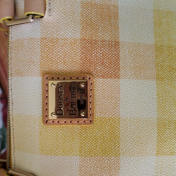 Dooney and Bourke Quadretto Check Rowan Satchel Crossbody Bag - Picture 15 of 17